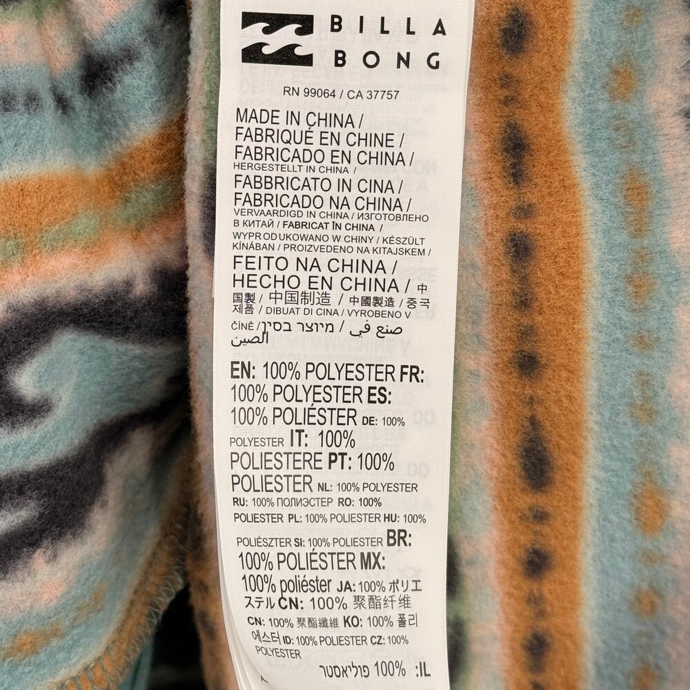 Billabong A/Div Boundary Mock 3 Half-Zip Pullover Fleece Sweatshirt Womens Sz M - Picture 8 of 8